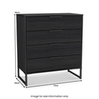 Commode Callo cannelée à 4 tiroirs