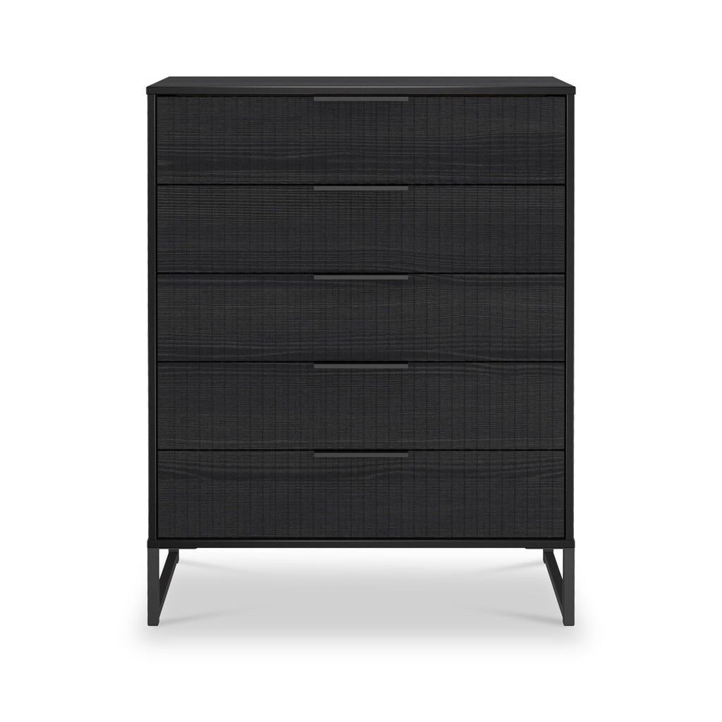 Commode Callo à cinq tiroirs cannelés