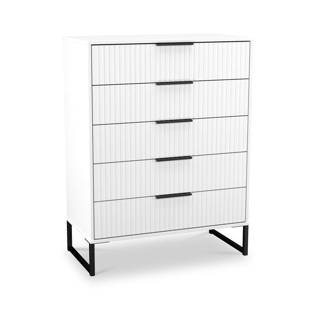 Commode Callo à cinq tiroirs cannelés