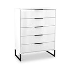 Commode Callo à cinq tiroirs cannelés