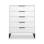 Commode Callo à cinq tiroirs cannelés