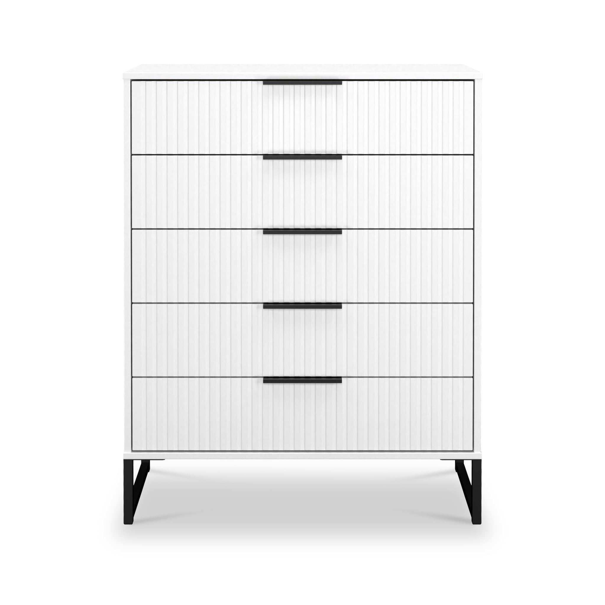 Commode Callo à cinq tiroirs cannelés