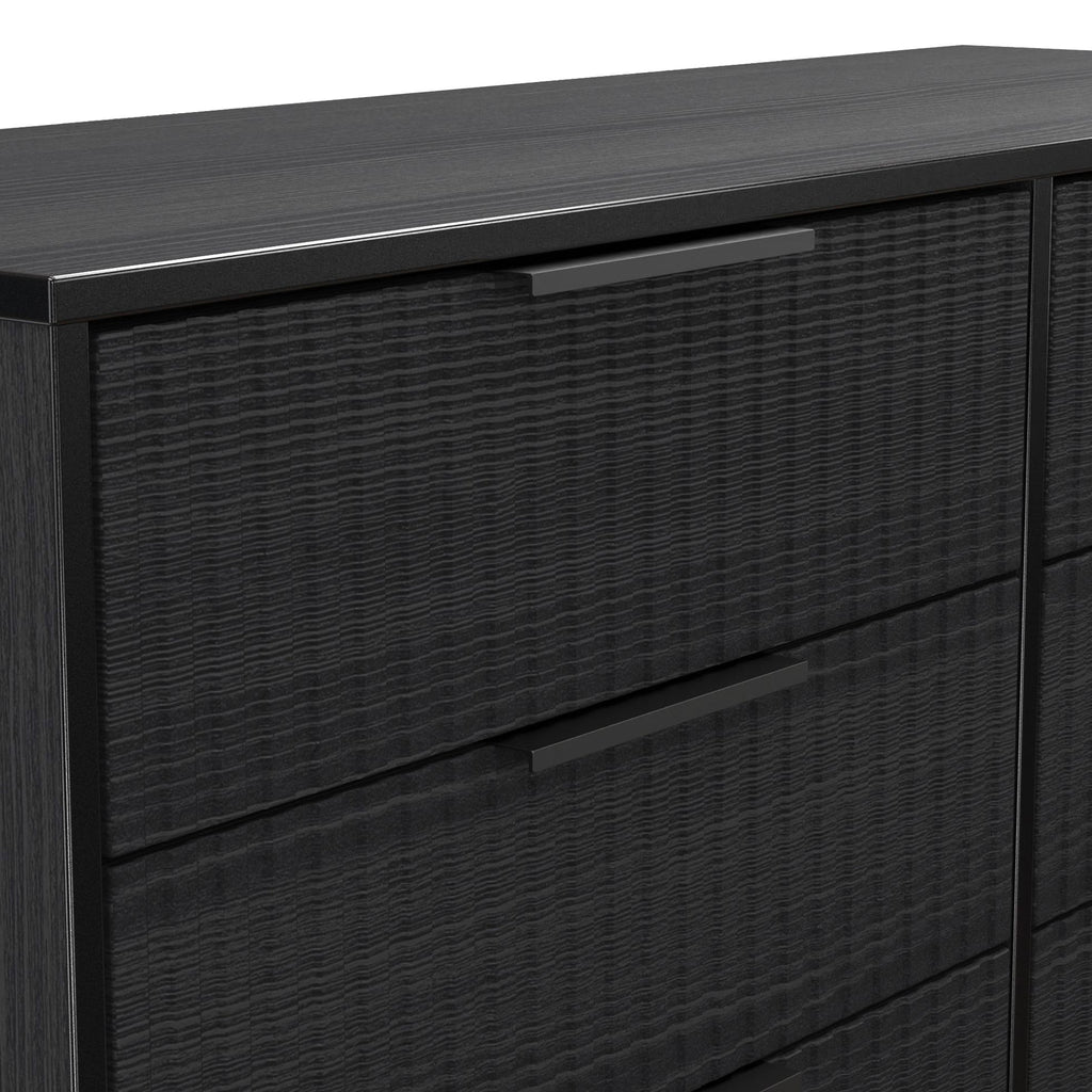 Commode large Callo cannelée à 6 tiroirs