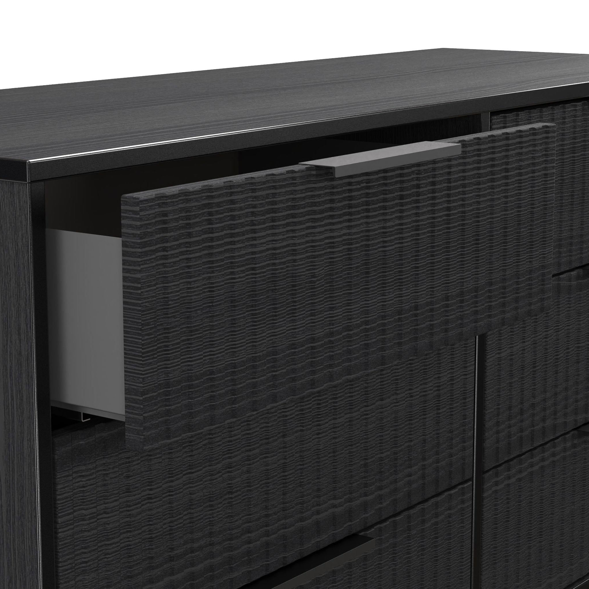 Commode large Callo cannelée à 6 tiroirs