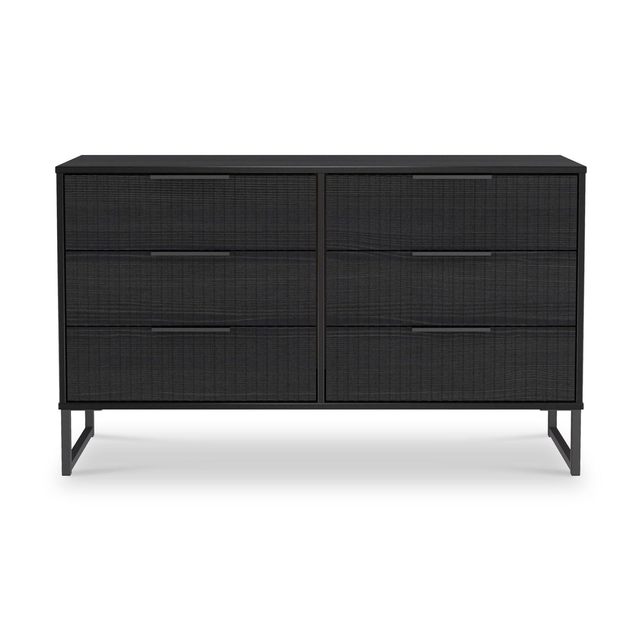 Commode large Callo cannelée à 6 tiroirs