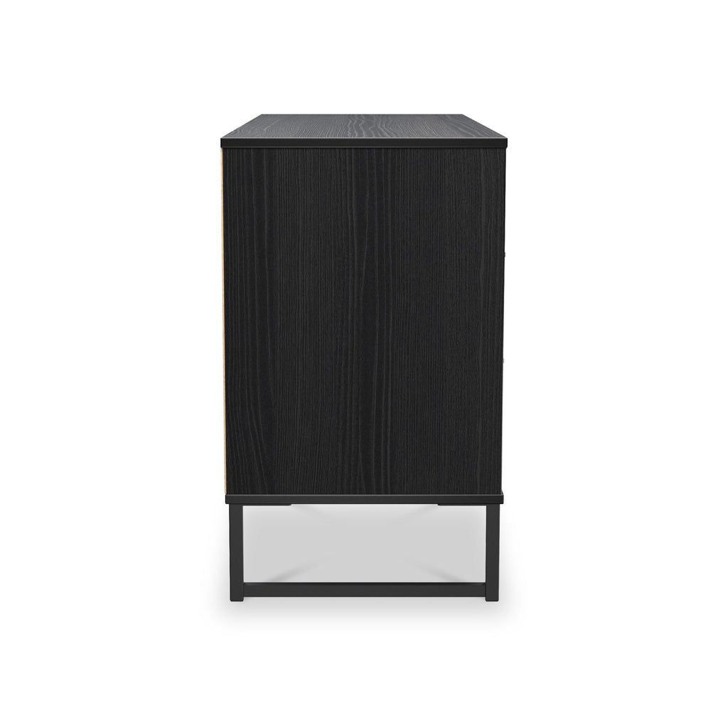 Commode large Callo cannelée à 6 tiroirs