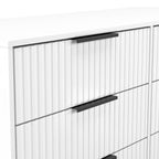 Commode large Callo cannelée à 6 tiroirs