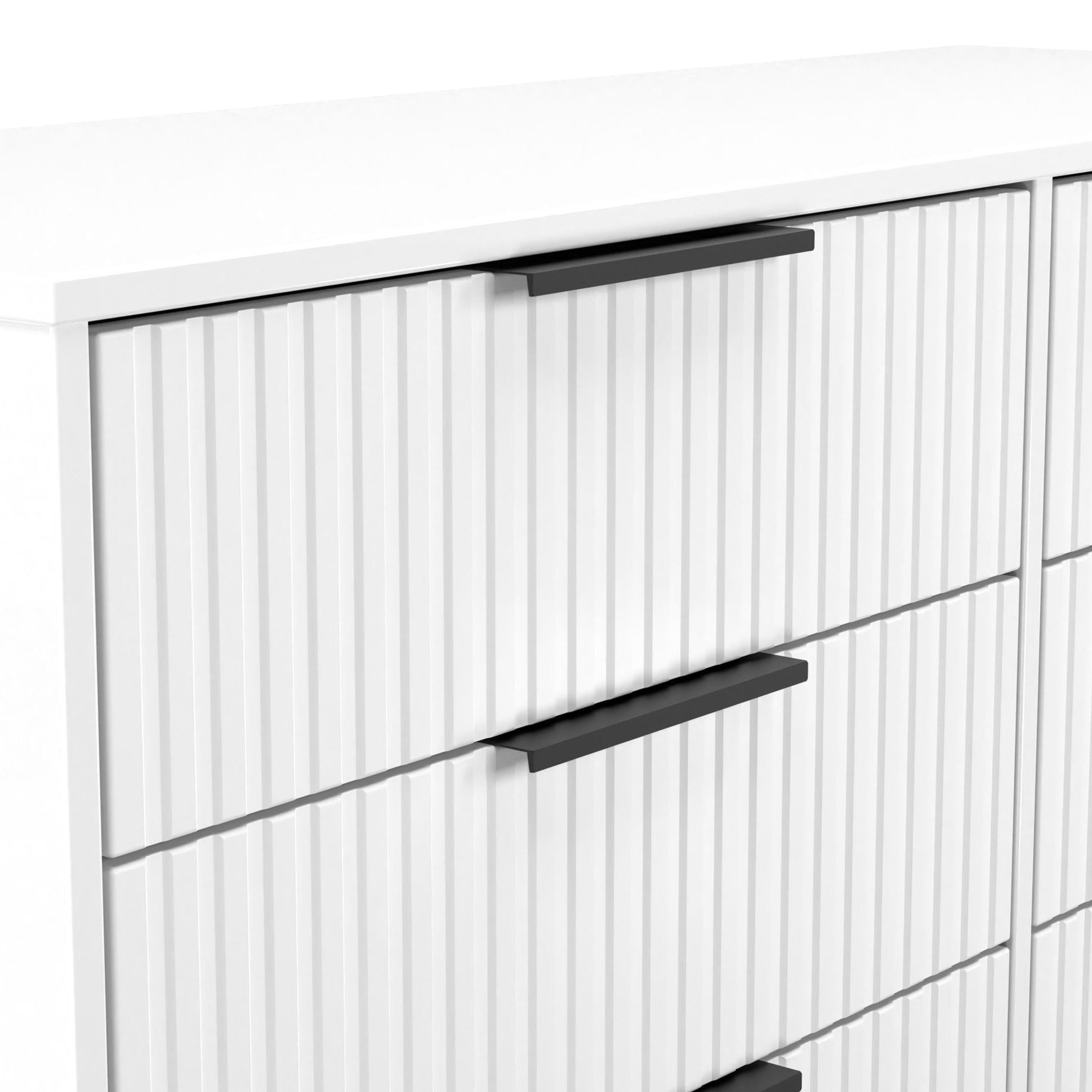 Commode large Callo cannelée à 6 tiroirs