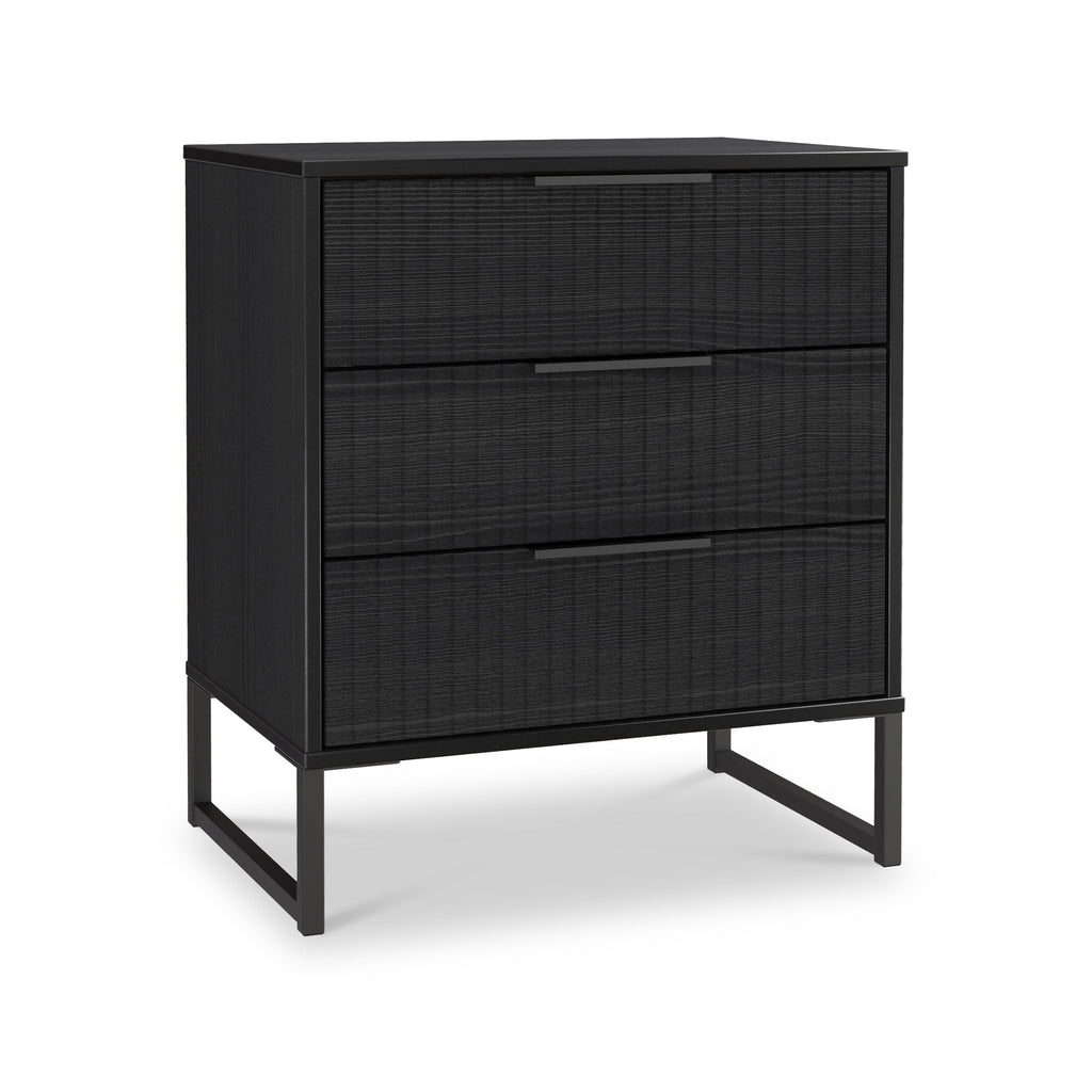 Commode à trois tiroirs cannelée Callo