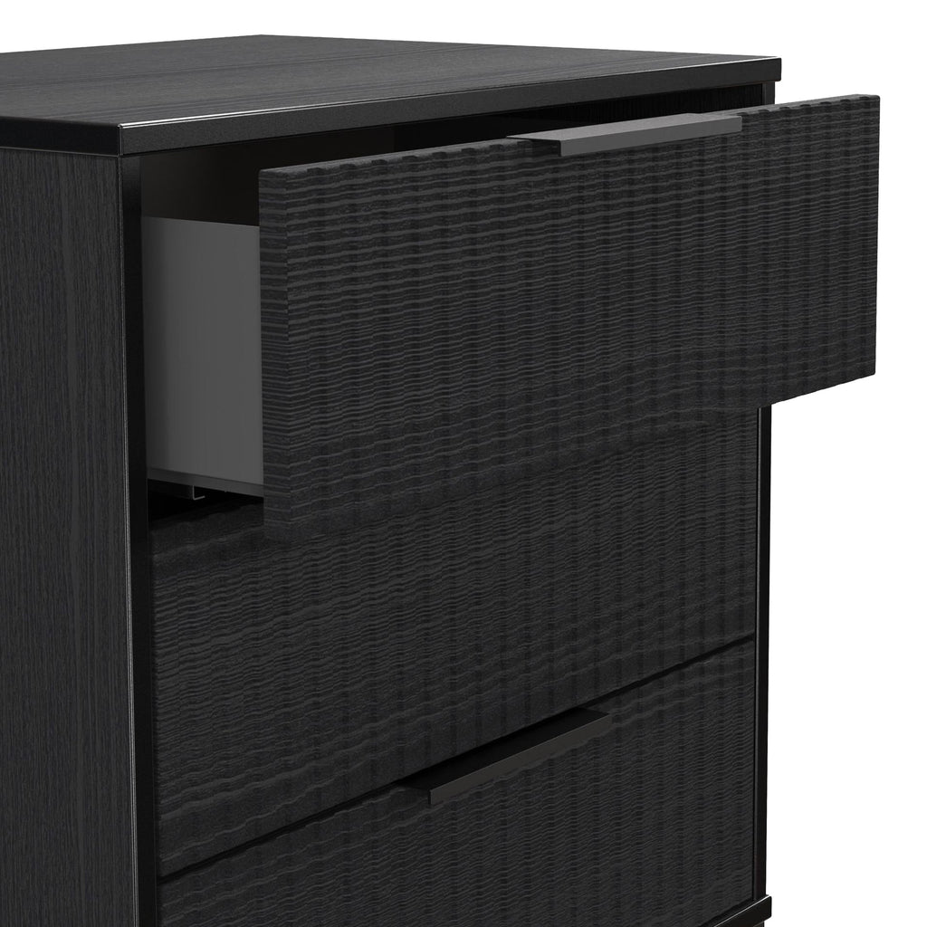 Commode à trois tiroirs cannelée Callo