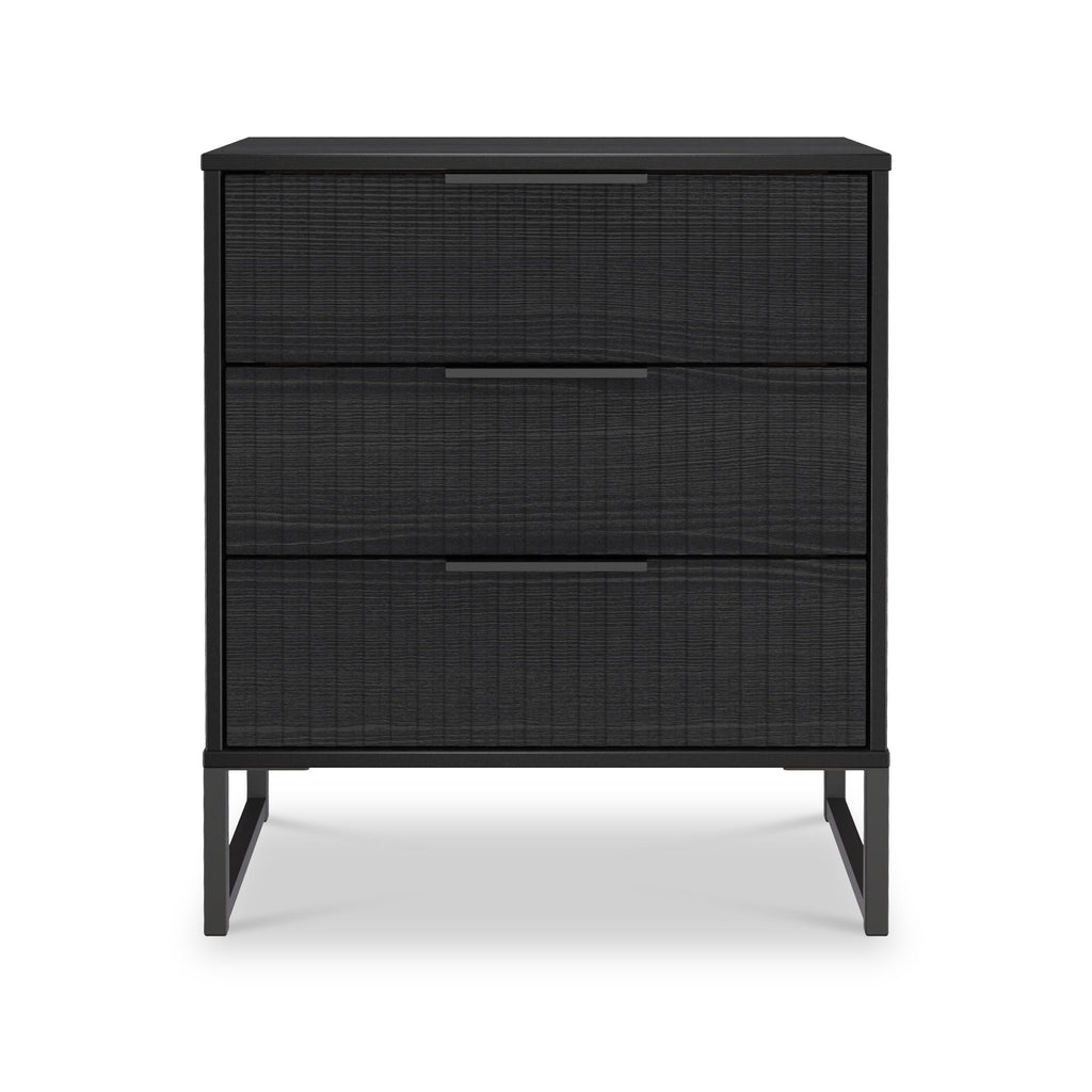 Commode à trois tiroirs cannelée Callo