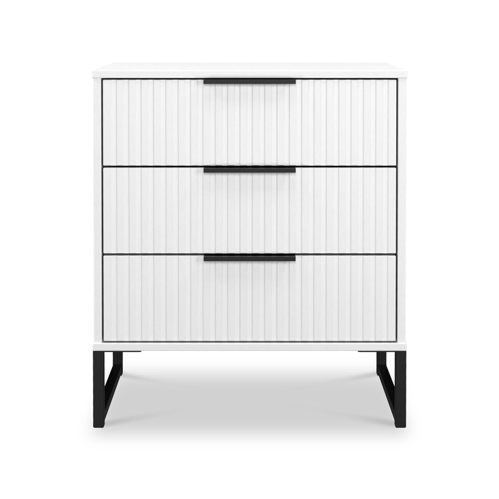 Commode à trois tiroirs cannelée Callo