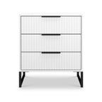 Commode à trois tiroirs cannelée Callo