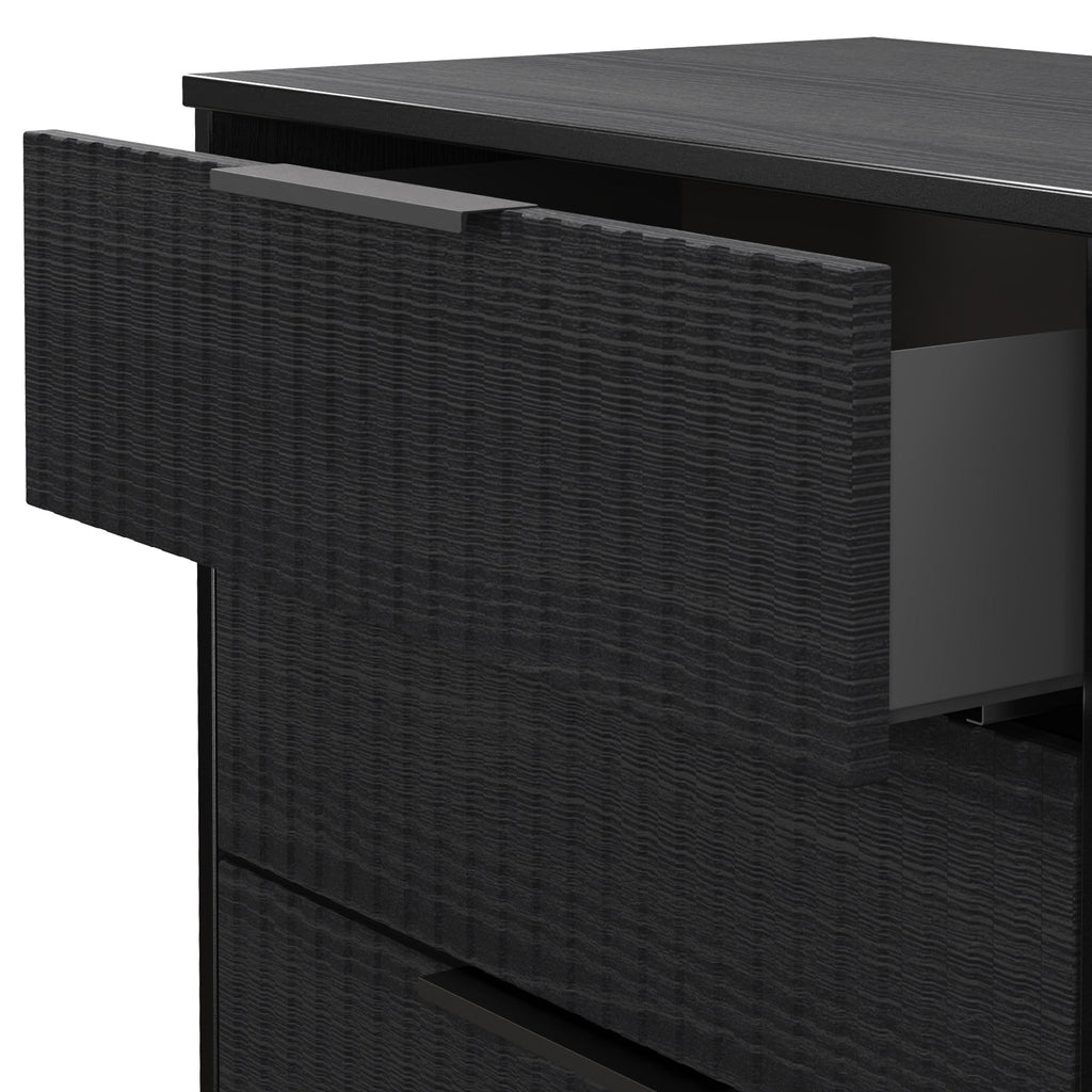 Meuble TV Callo cannelé à 3 tiroirs