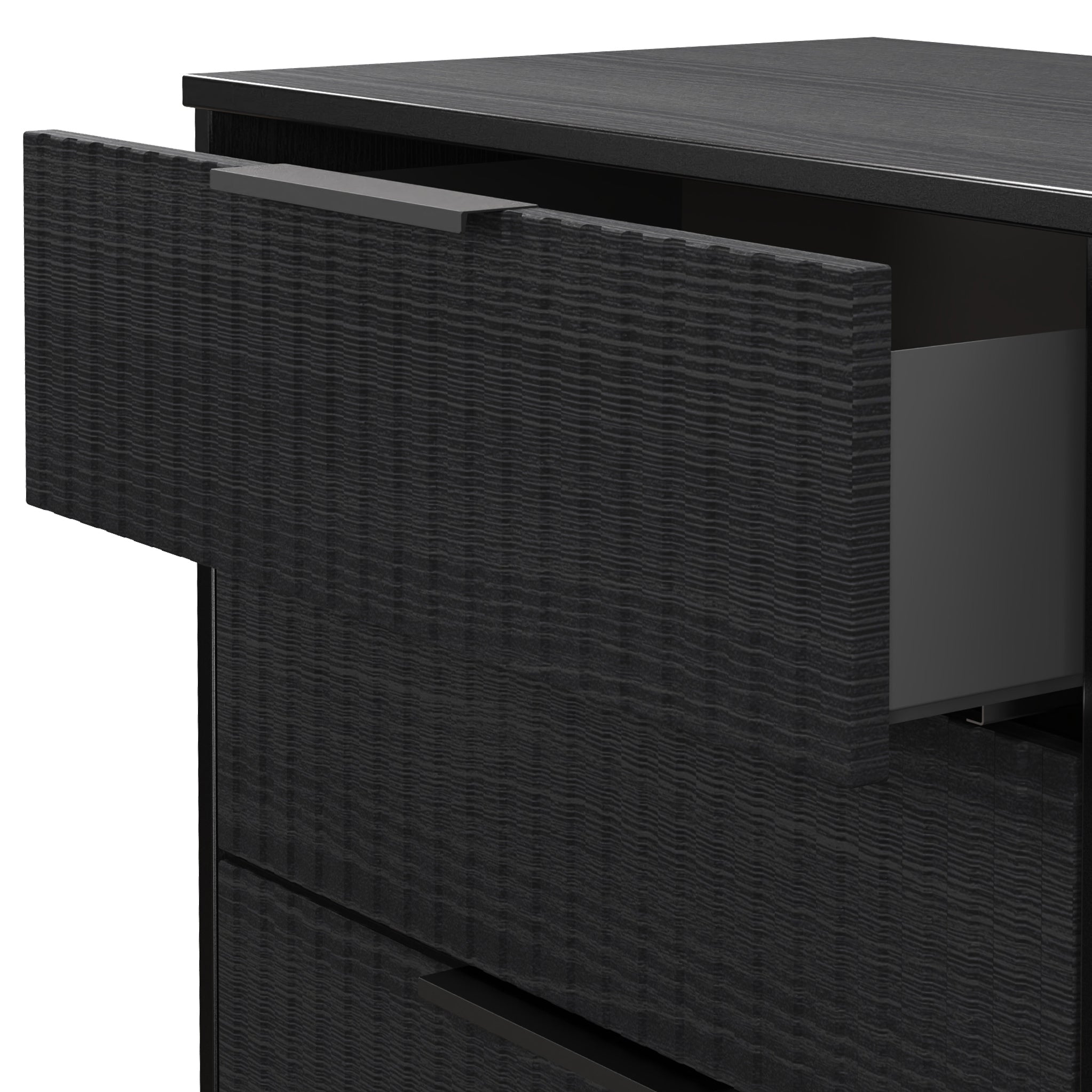 Meuble TV Callo cannelé à 3 tiroirs