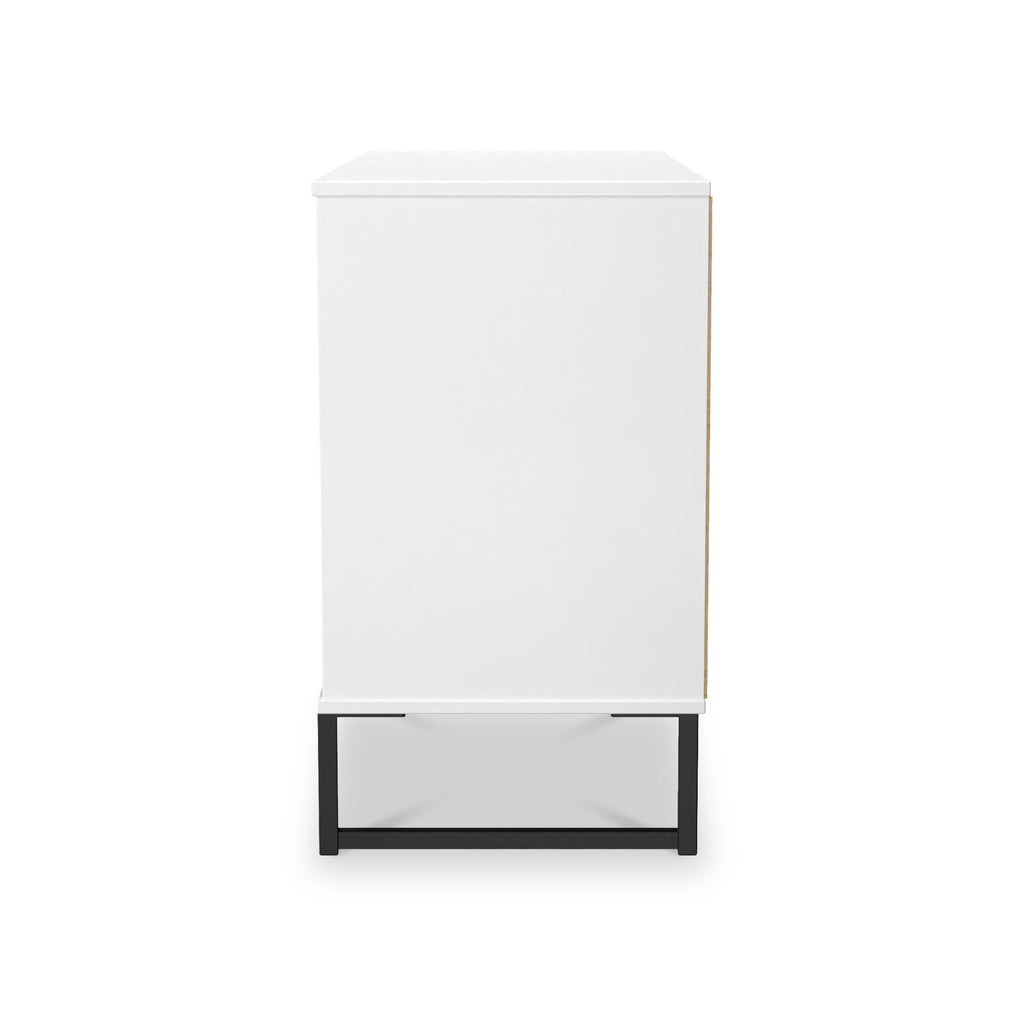 Meuble TV Callo cannelé à 3 tiroirs