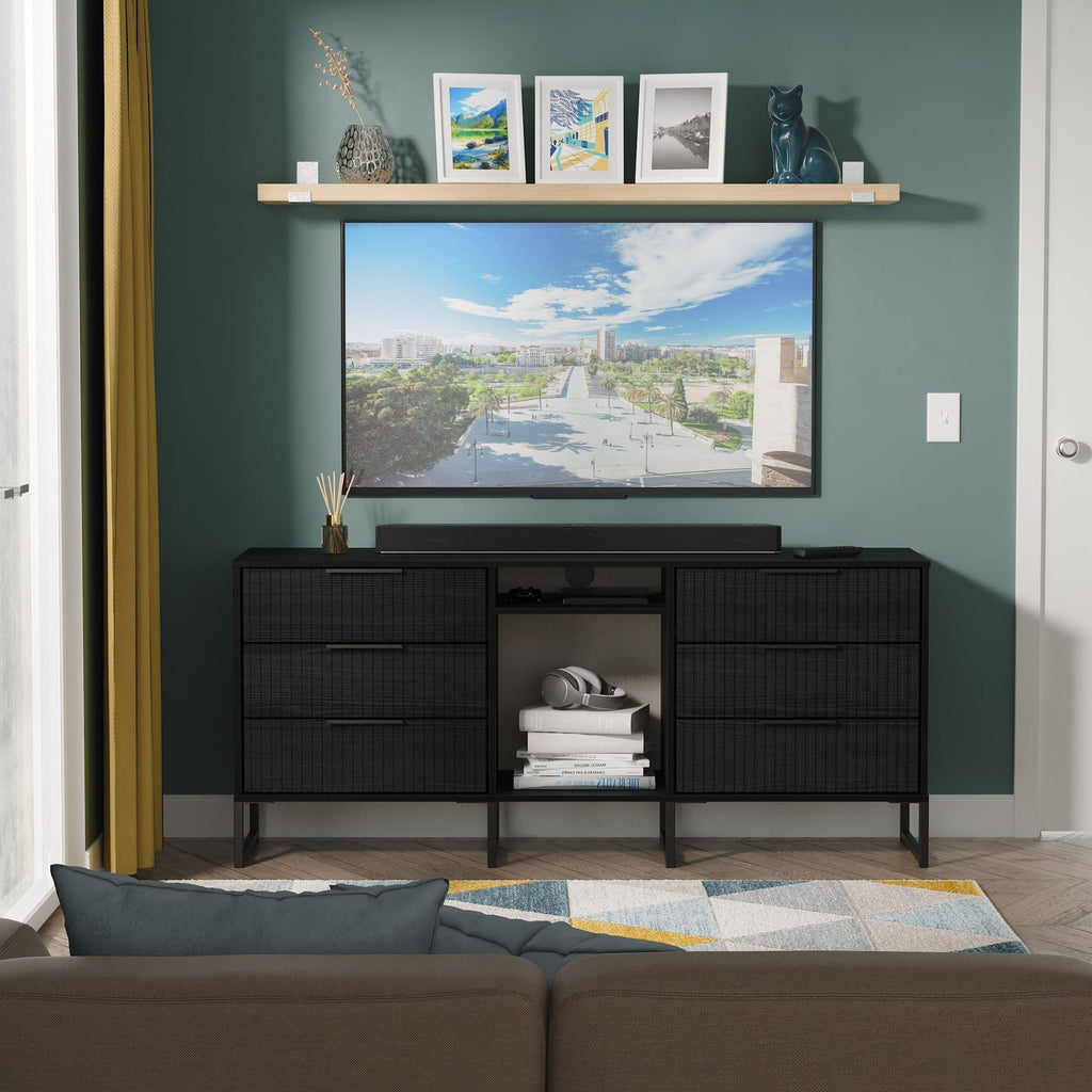 Buffet Callo cannelé à 6 tiroirs