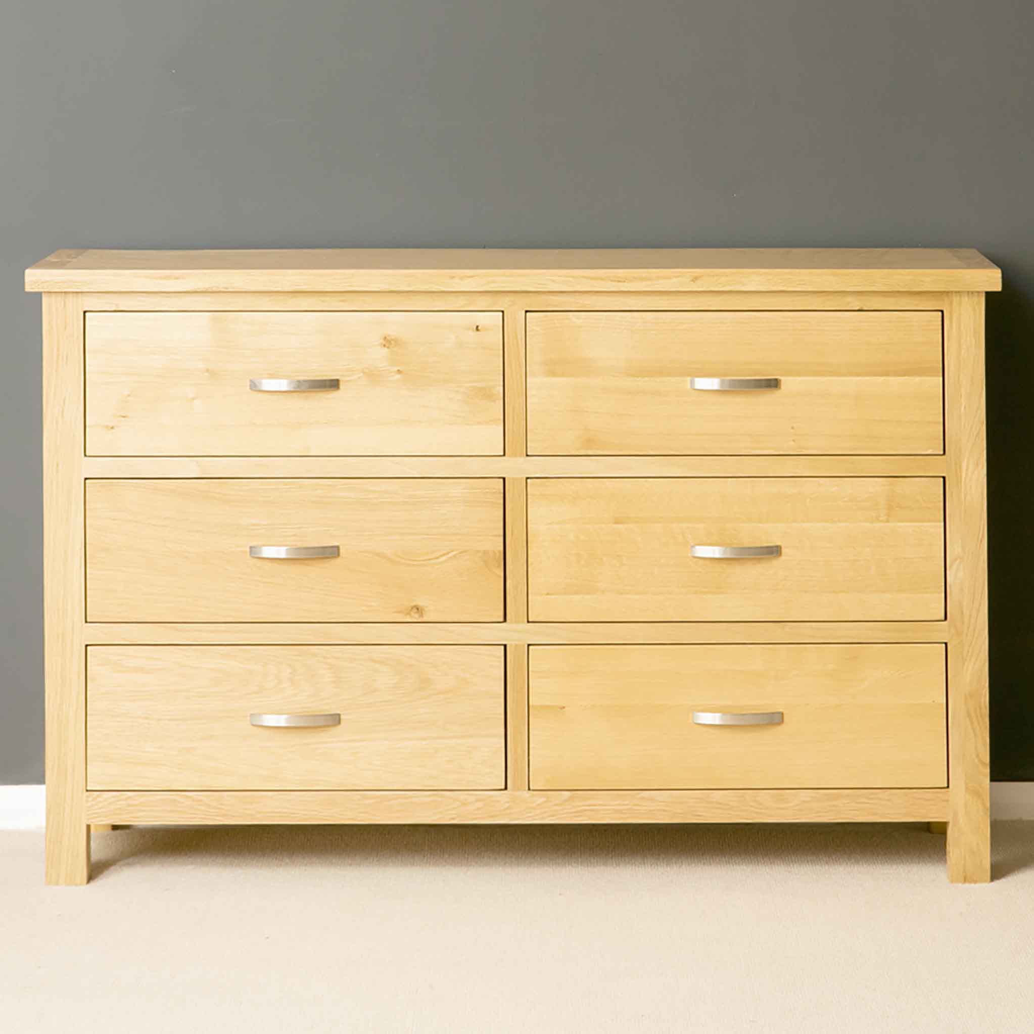 Commode 3+3 tiroirs en chêne londonien