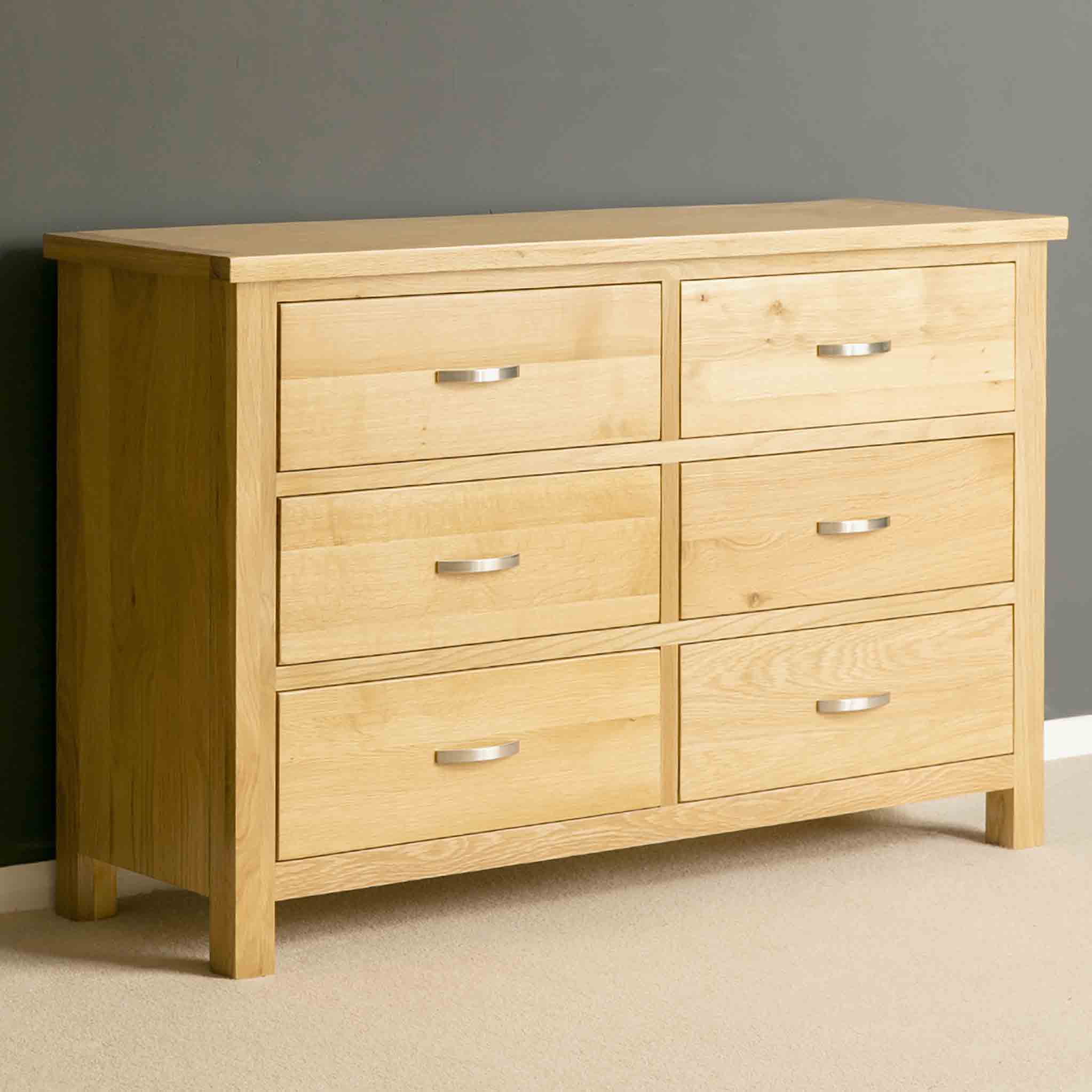 Commode 3+3 tiroirs en chêne londonien