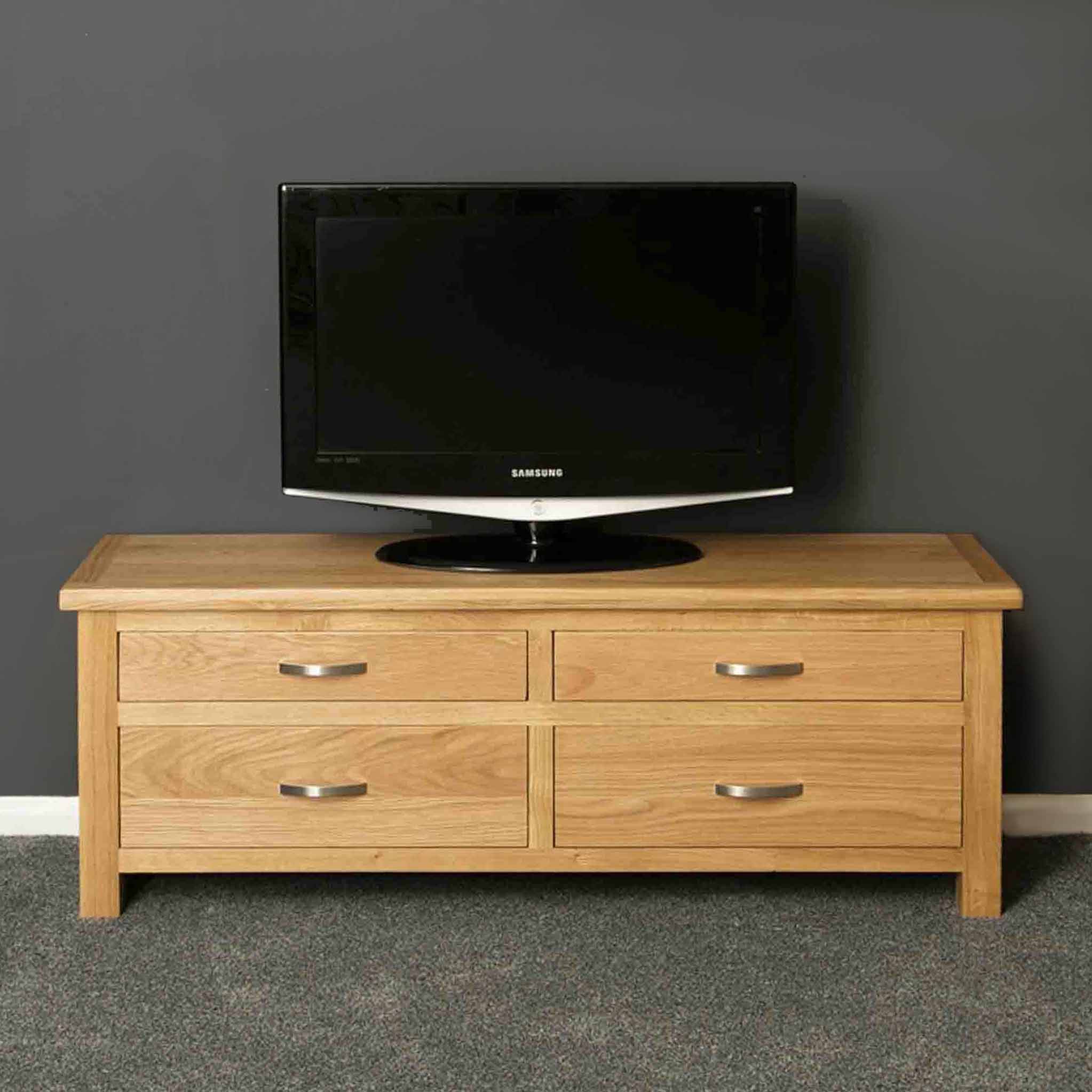 Meuble TV intelligent London Oak pour grand format