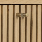 Banc de rangement à lattes en chêne Finch