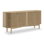 Buffet à quatre portes en chêne à lattes Finch