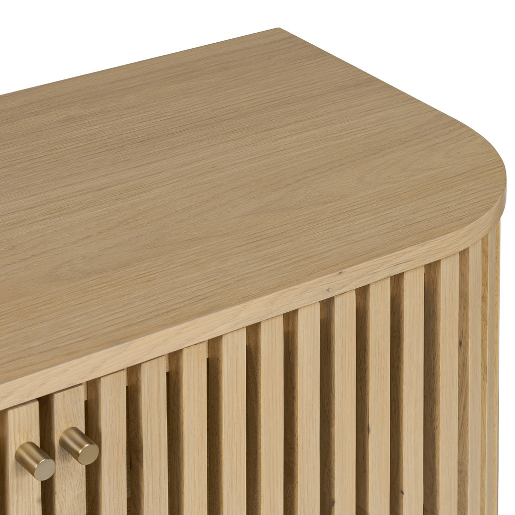 Buffet à quatre portes en chêne à lattes Finch