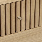 Commode à trois tiroirs en chêne à lattes Finch