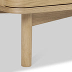 Commode à trois tiroirs en chêne à lattes Finch