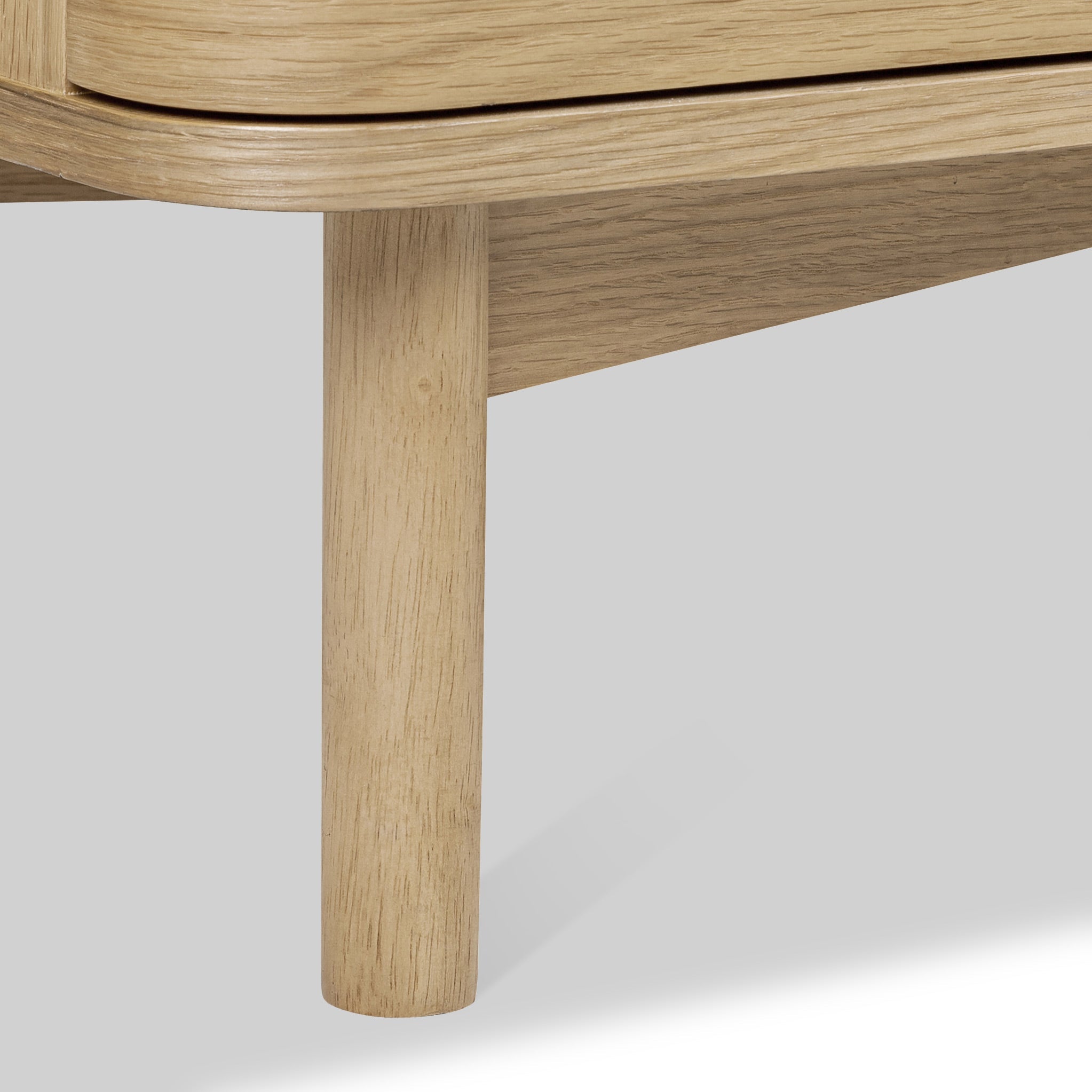 Commode à trois tiroirs en chêne à lattes Finch