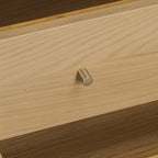 Commode large à 6 tiroirs en chêne à lattes Finch