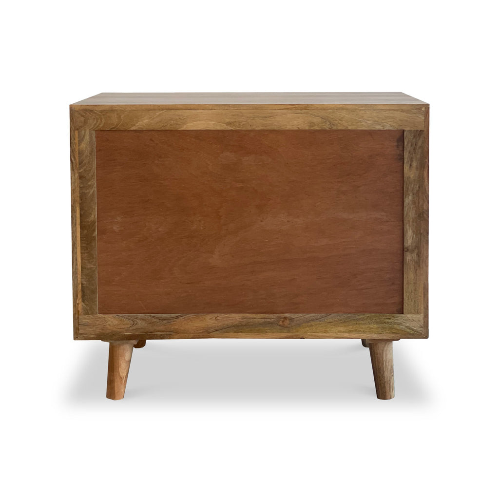 Buffet Enzo géométrique en bois de manguier à 2 portes