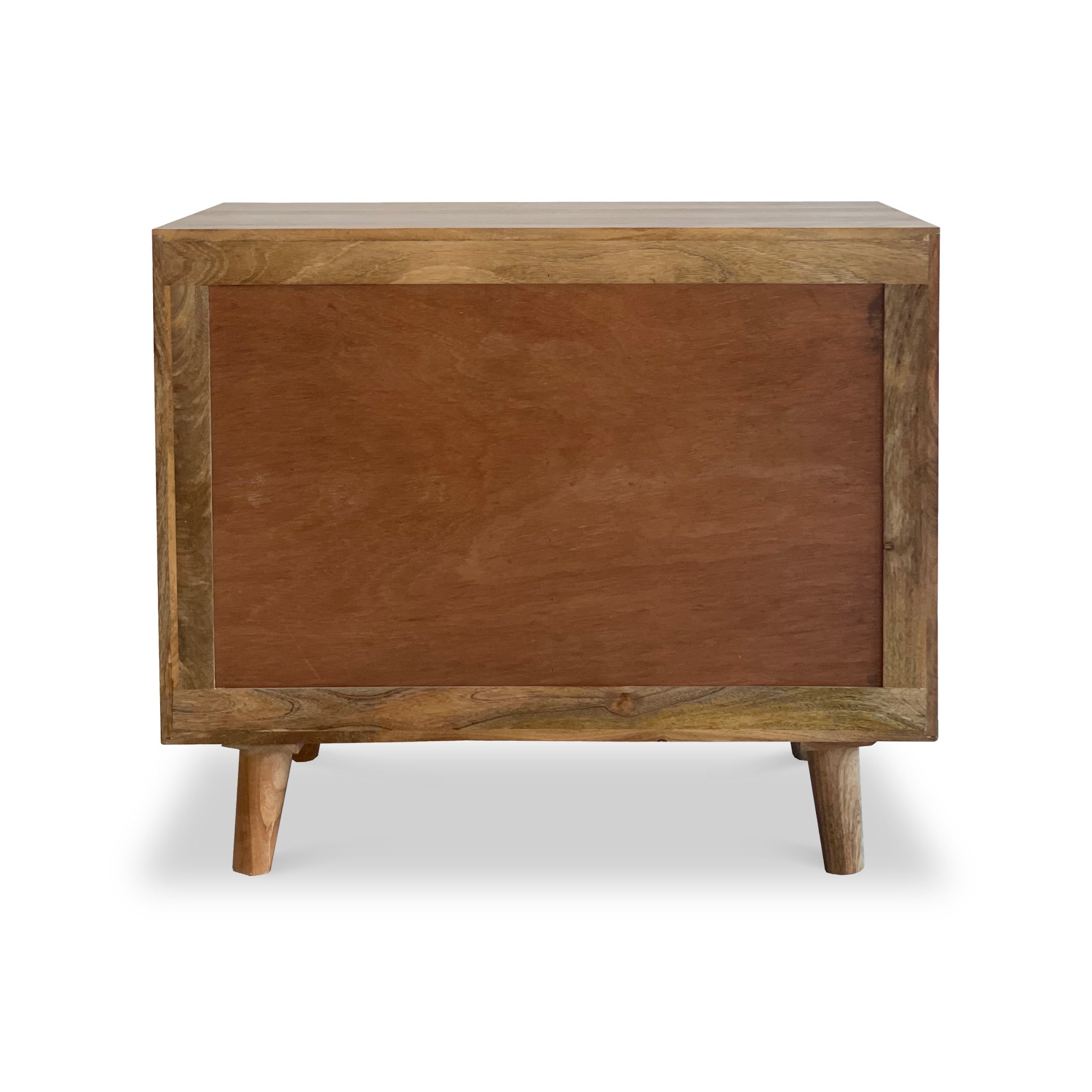 Buffet Enzo géométrique en bois de manguier à 2 portes