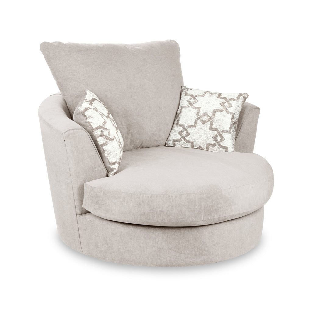 Fauteuil pivotant en chenille Fernley