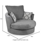 Fauteuil pivotant en chenille Fernley