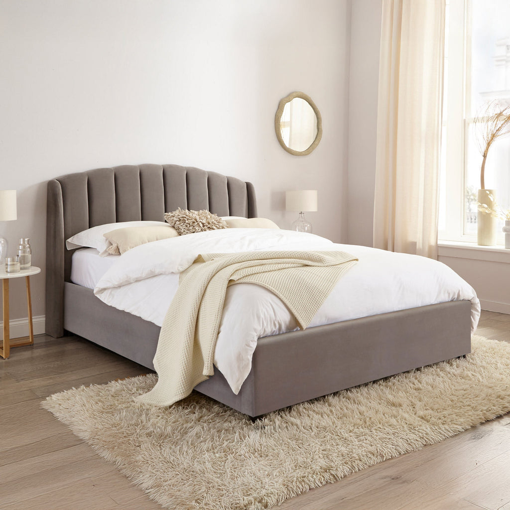 Cadre de lit coffre plissé Barnet