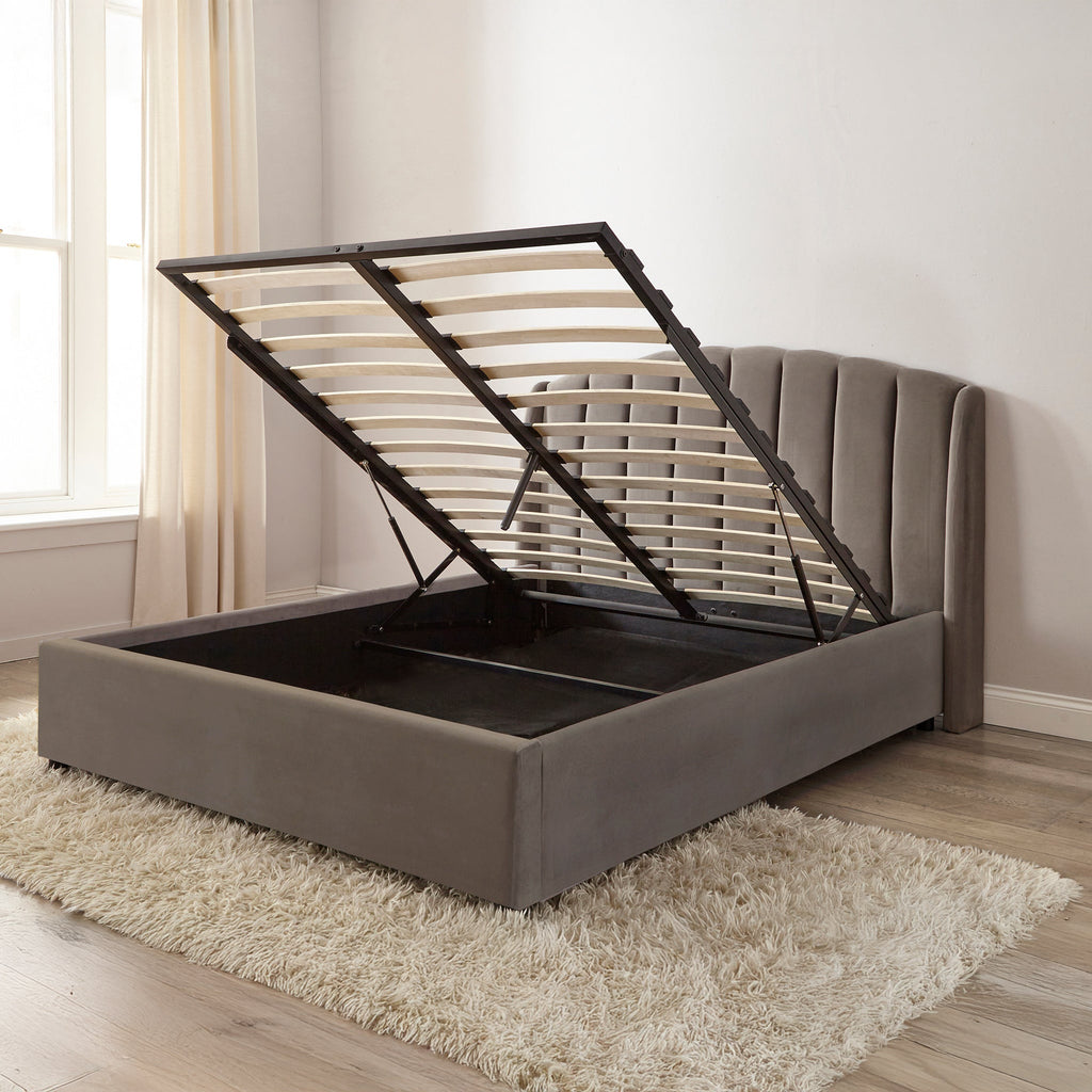 Cadre de lit coffre plissé Barnet