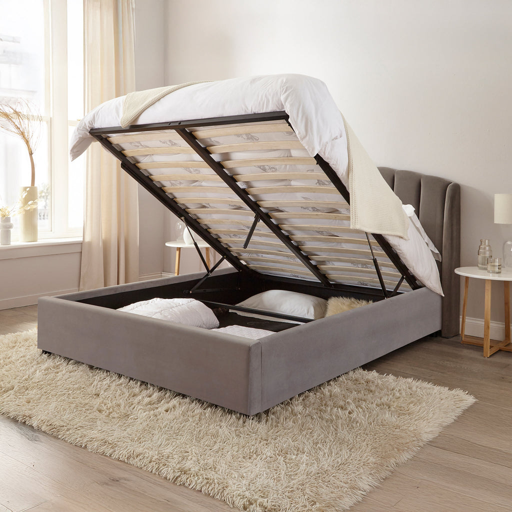 Cadre de lit coffre plissé Barnet
