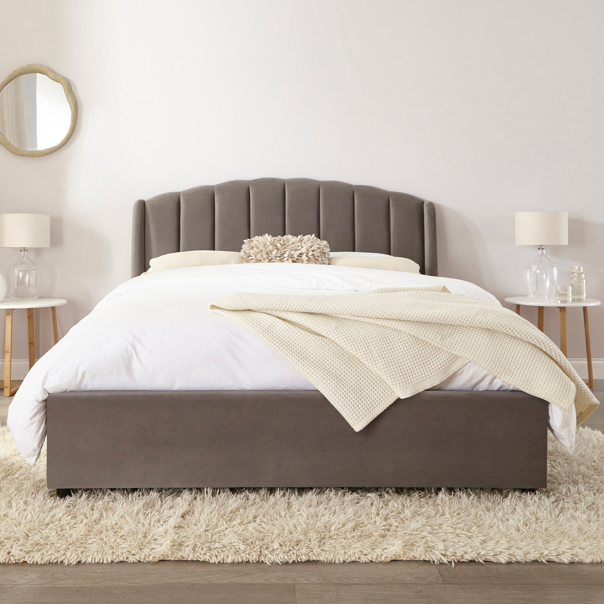 Cadre de lit coffre plissé Barnet