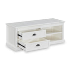 Meuble TV Leighton blanc de 120 cm de large