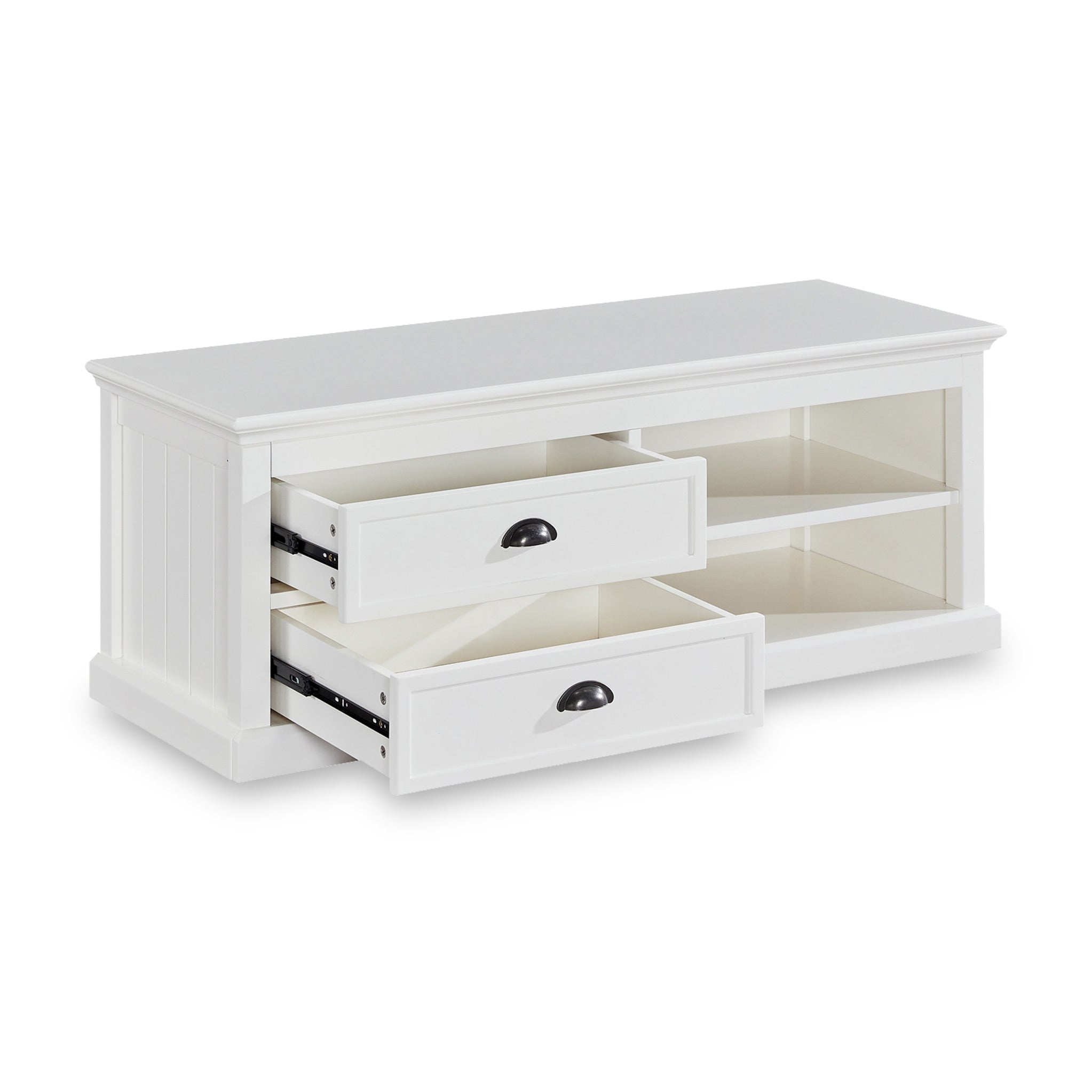 Meuble TV Leighton blanc de 120 cm de large