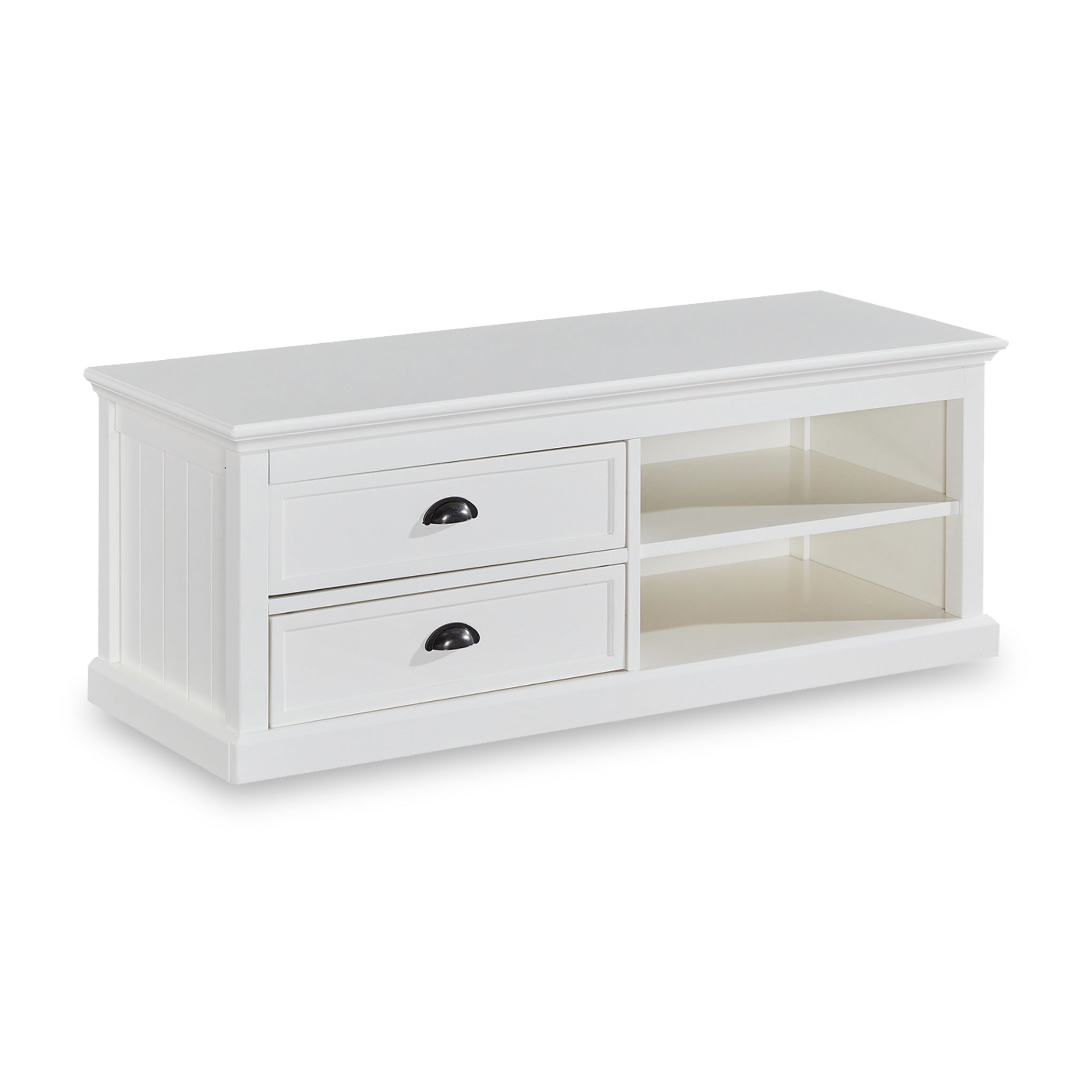 Meuble TV Leighton blanc de 120 cm de large