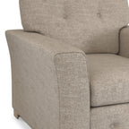 Fauteuil en tissu à tissage texturé Cheswick
