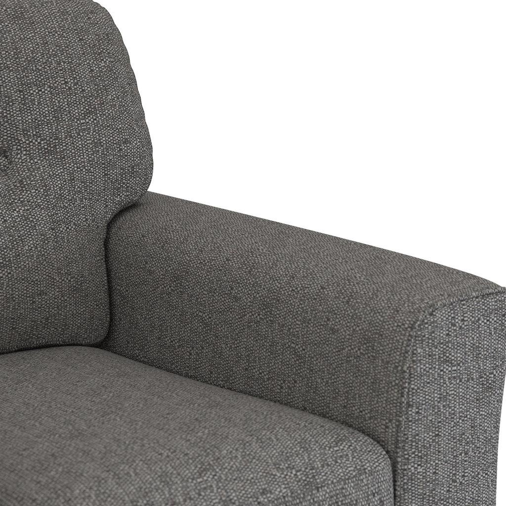 Fauteuil en tissu à tissage texturé Cheswick