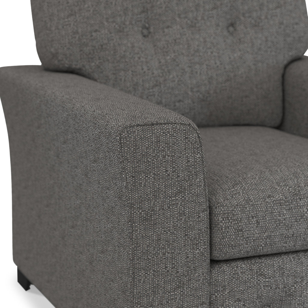 Fauteuil en tissu à tissage texturé Cheswick
