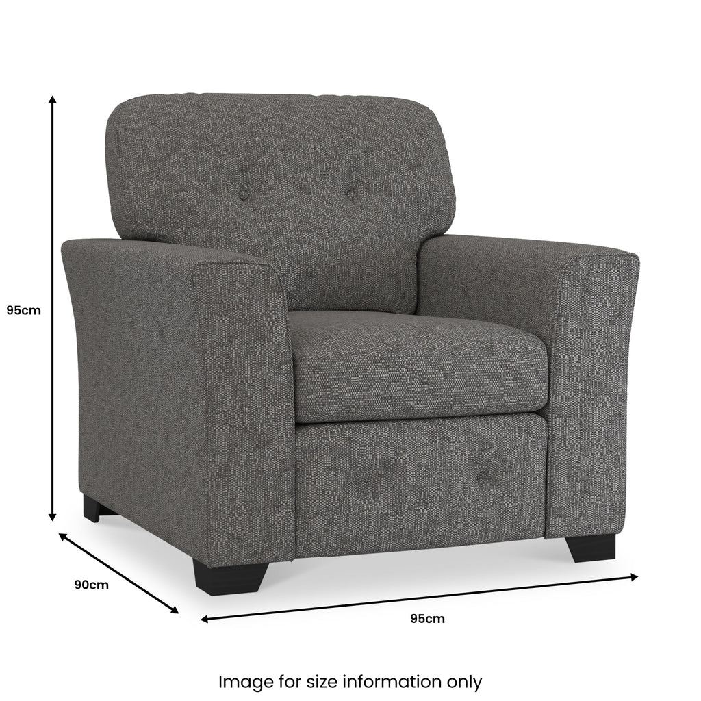 Fauteuil en tissu à tissage texturé Cheswick