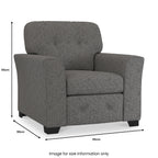 Fauteuil en tissu à tissage texturé Cheswick