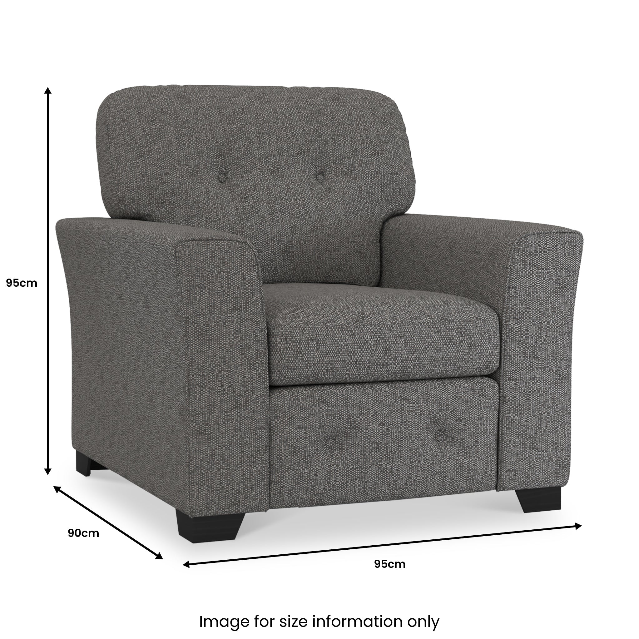 Fauteuil en tissu à tissage texturé Cheswick