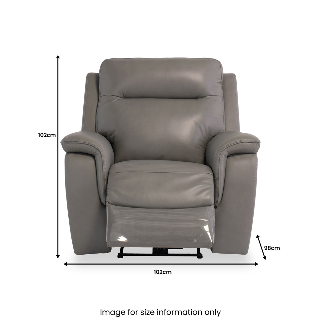 Fauteuil inclinable électrique en cuir Walter Grey