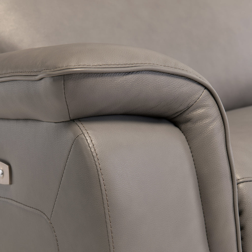 Fauteuil inclinable électrique en cuir Walter Grey